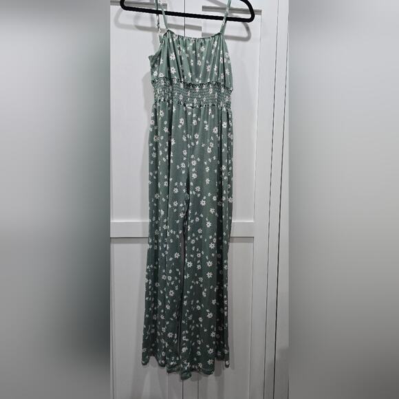 🌼Jumpsuit – Green Daisy Print Size Medium - Picture 15 of 16